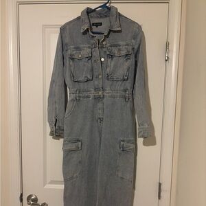 Light Blue Denim Jumpsuit